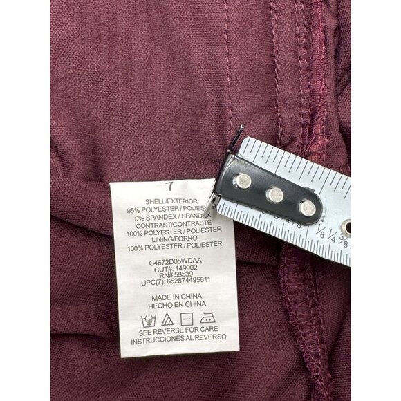 Speechless Kids Burgundy Velvet Sleeveless Dress Size 7 Zip Back Closure - Picture 5 of 11